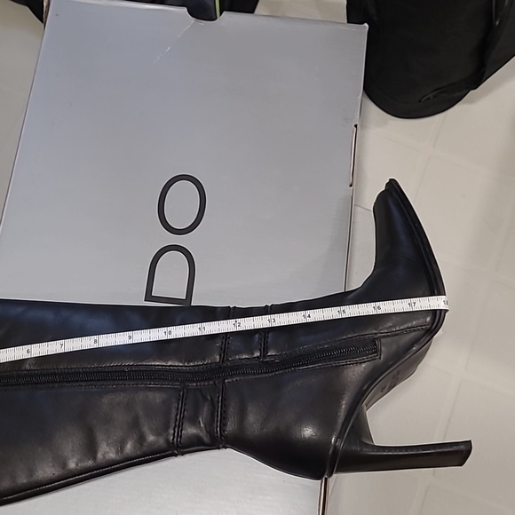 Aldo square toe leather heeled boot - Picture 5 of 5